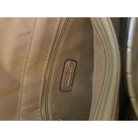 Nicole by Nicole Miller Alligator Print Shoulder Bag Mustard Yellow - Picture 7 of 12